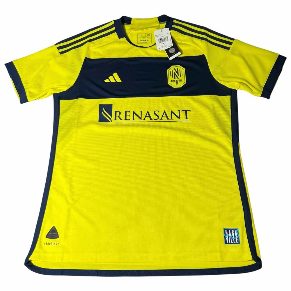 adidas Nashville SC 2024 615 Authentic Home Jersey Yellow Size Large